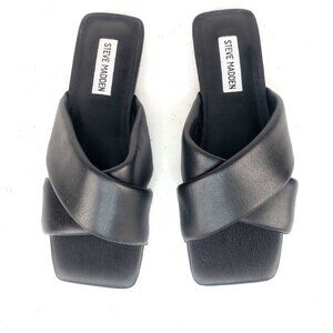 steve madden mayra black criss cross sandals size 7.5